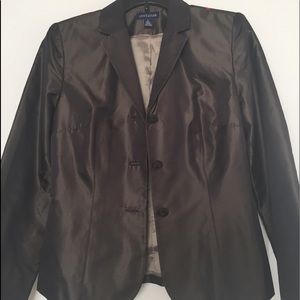 Metallic brown blazer Ann Taylor